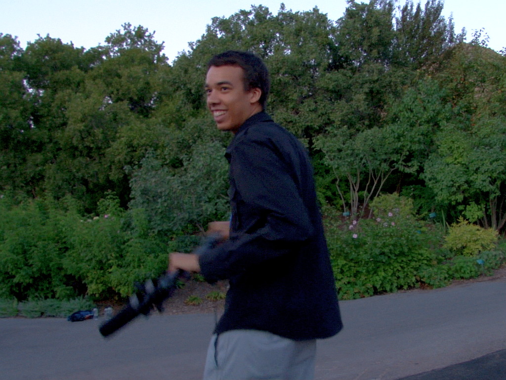 Art, Fashion, Action Student cameraman Justin Robinson