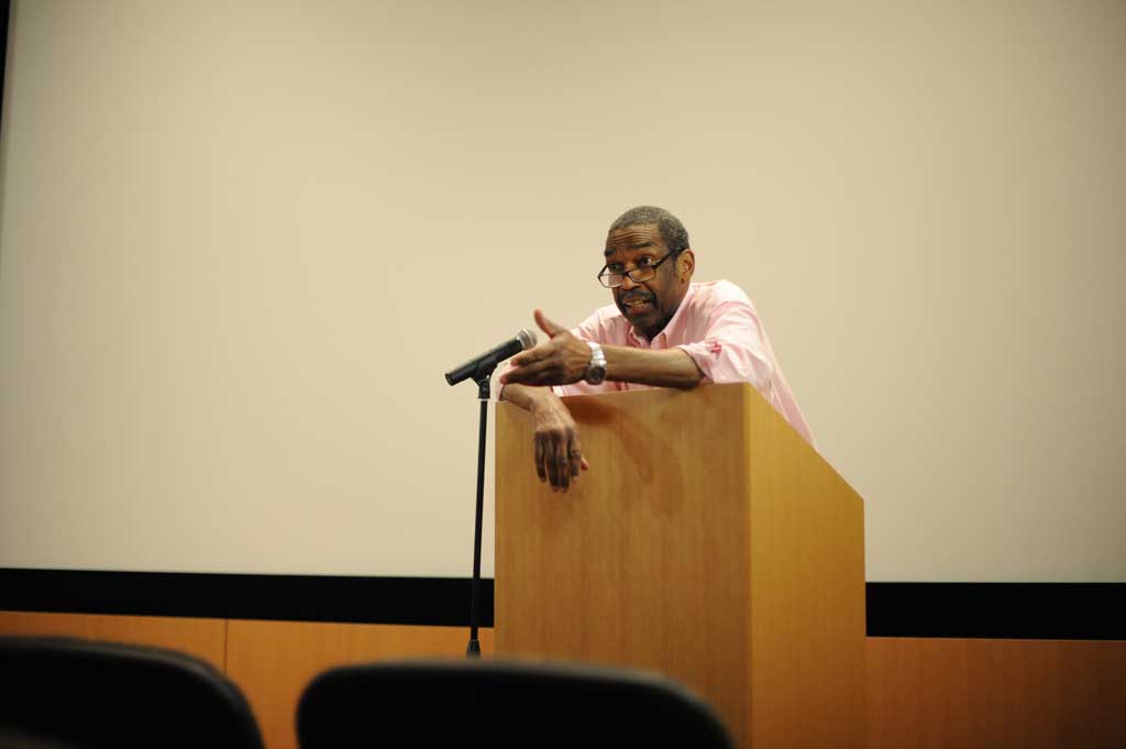 SLCC students chat with education innovator Bill Strickland about changing the world Guest speaker Bill Strickland