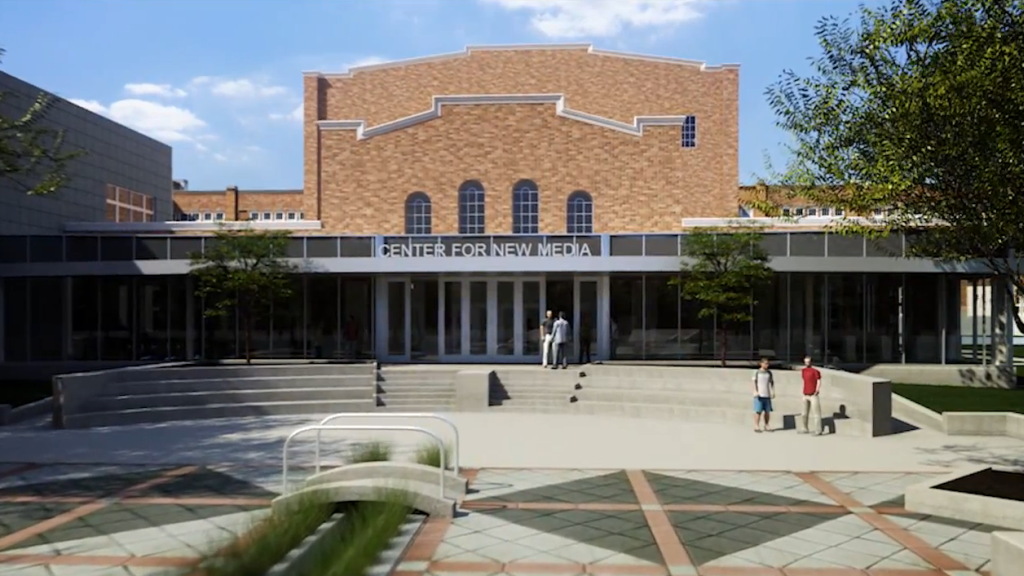 Center for New Media nearly complete Center for New Media render