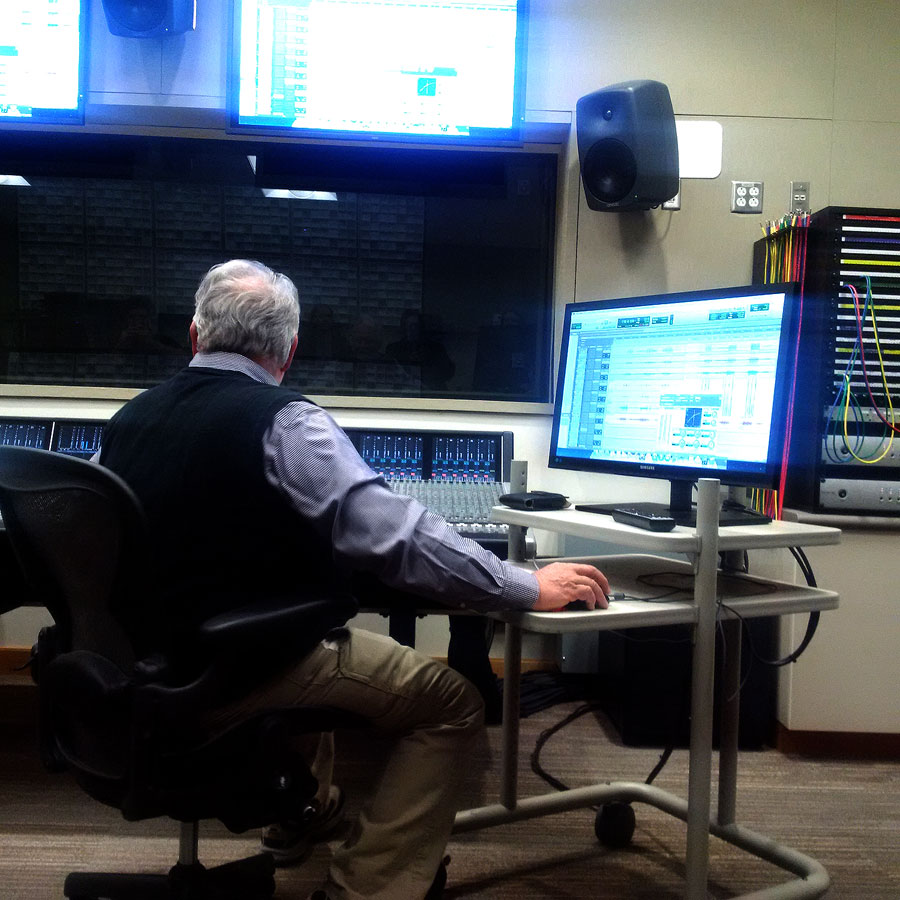 Audio expert shares sound advice Chris Mäag at the controls