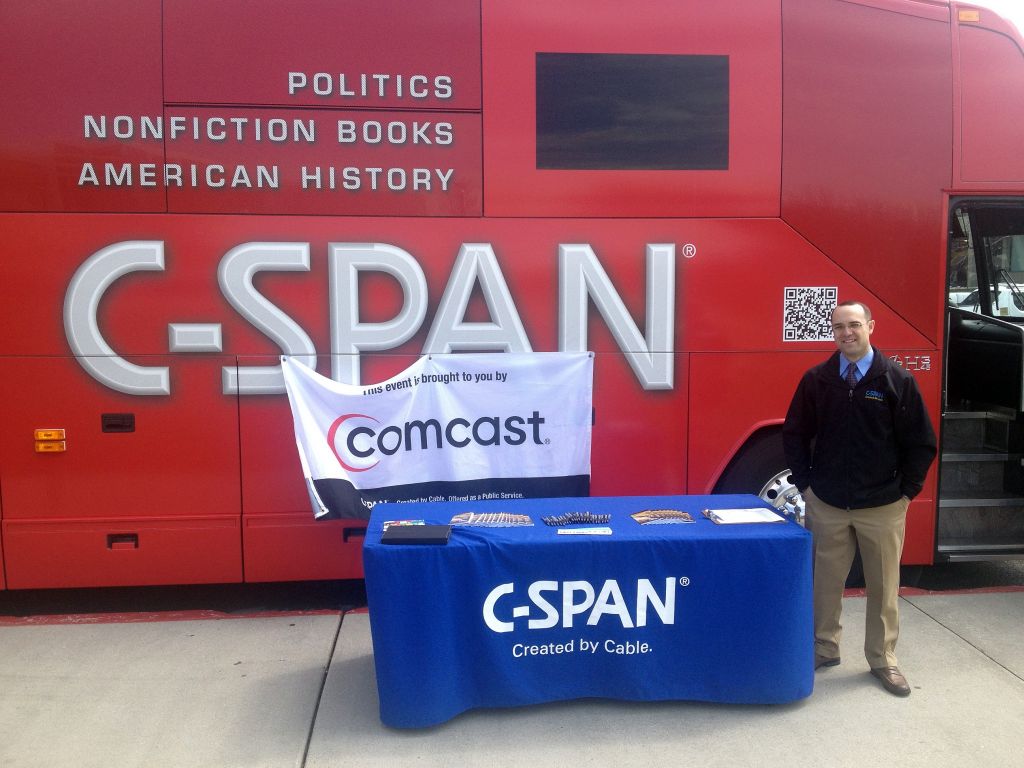 C-SPAN tour bus visits Redwood Campus