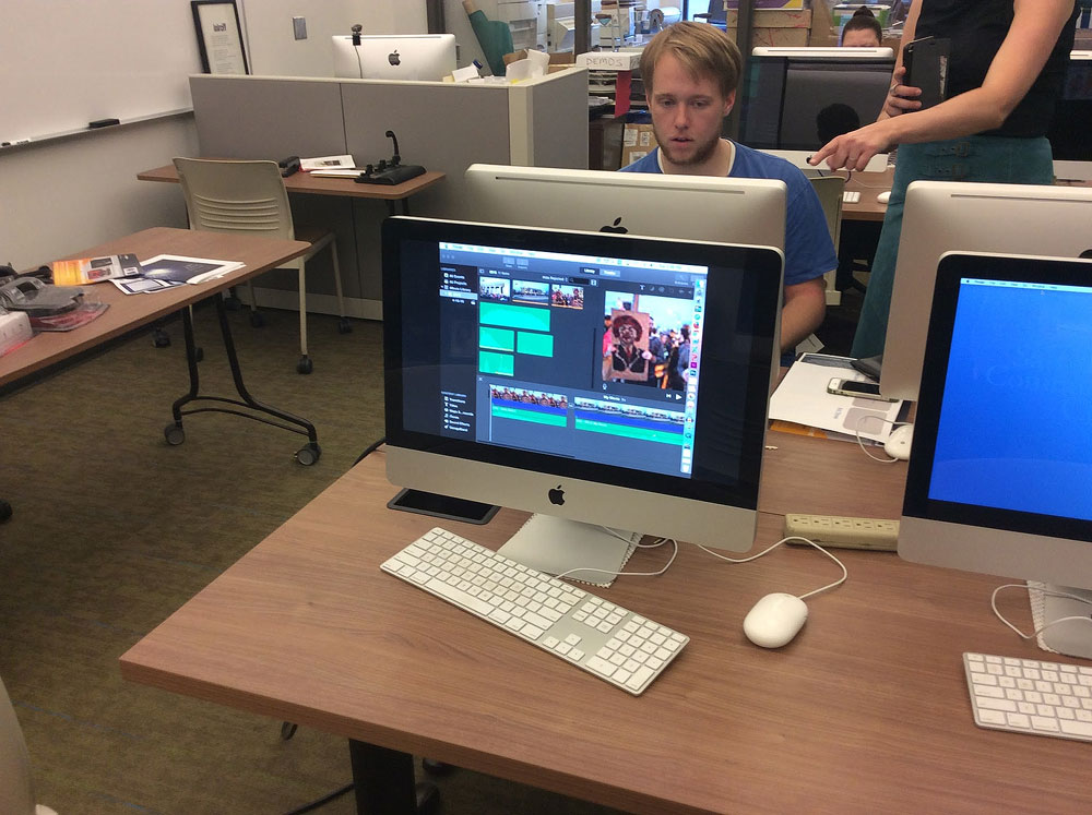 Students learn digital storytelling Student learns to use iMovie
