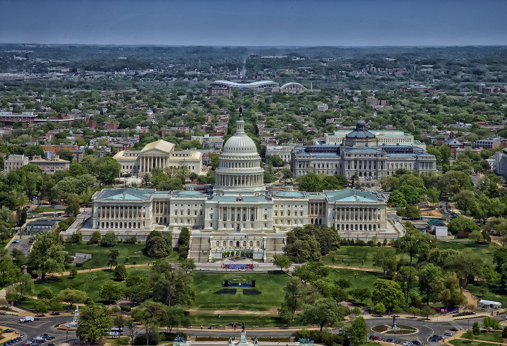 D.C. a place for students to pursue career goals Aerial view of Washington D.C.