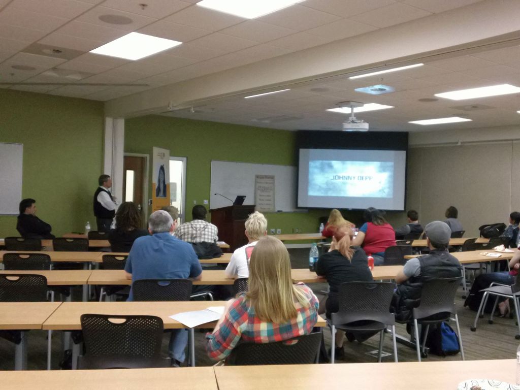 Fair brings digital arts industry to South City Marshall Moore, Director of Utah Film Commision presenting to students.