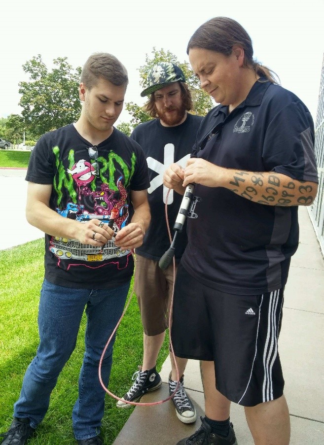 Special effects a labor of love for film students Left to right: Ian Anderson, Michael Allen and Randy Harward