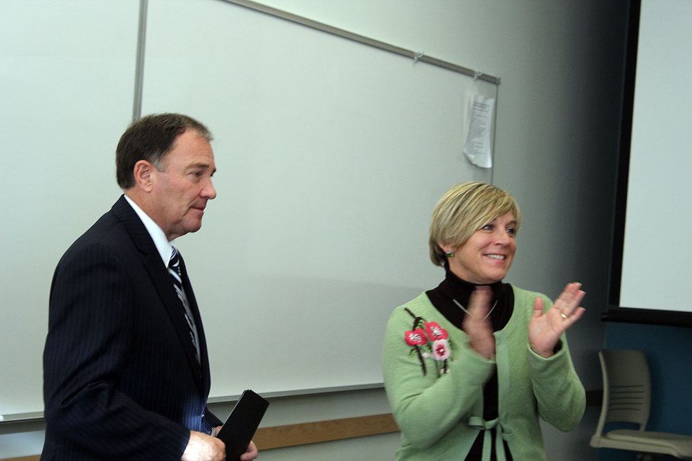 Quotes from Gov. Herbert’s campus visit Huftalin applauds Herbert