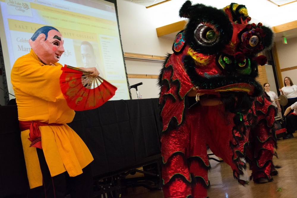 A dance of lions at SLCC Lion dance