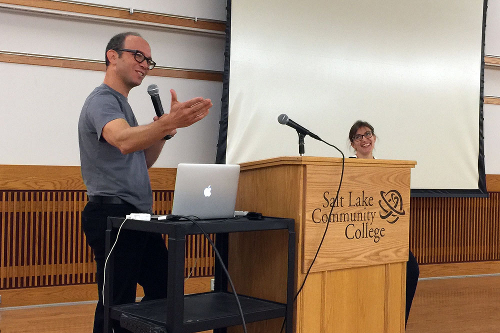 NPR’s Planet Money talks economics at SLCC David Kestenbaum, left, and Stacy Vanek Smith