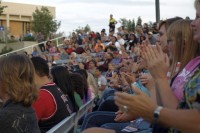 Audience appauds the Rhythmic Circus