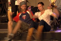 Kaleena and Nick move their feet