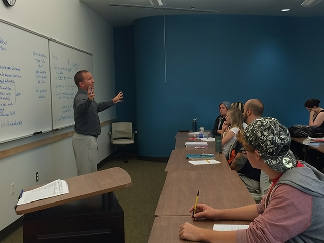 Philosophy of Religion professor encourages students to ‘chop away’ Shannon Atkinson in class