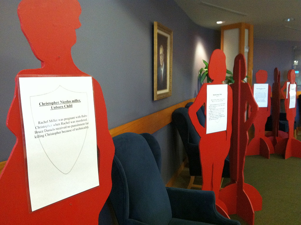 SLCC exhibit gives voice to the silenced Domestic violence awareness display