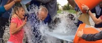 SLCC administrators rise to the challenge, get doused for charity SLCC administrators partake in Ice Bucket Challenge