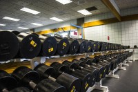 SLCC developing plans for new fitness center at South City Campus Weights stacked inside the LAC strength room