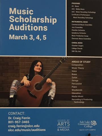 Auditions being held for music scholarships SLCC Music Scholarship Auditions March 3-5