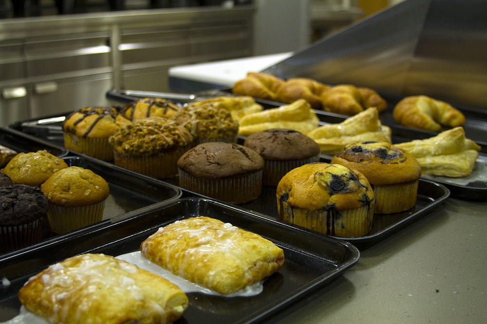 Students fuel up at campus food courts Baked goods at South City Campus food court