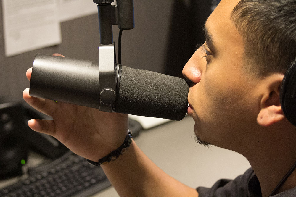 College radio alive and well at SLCC Steven Guzman at the mic