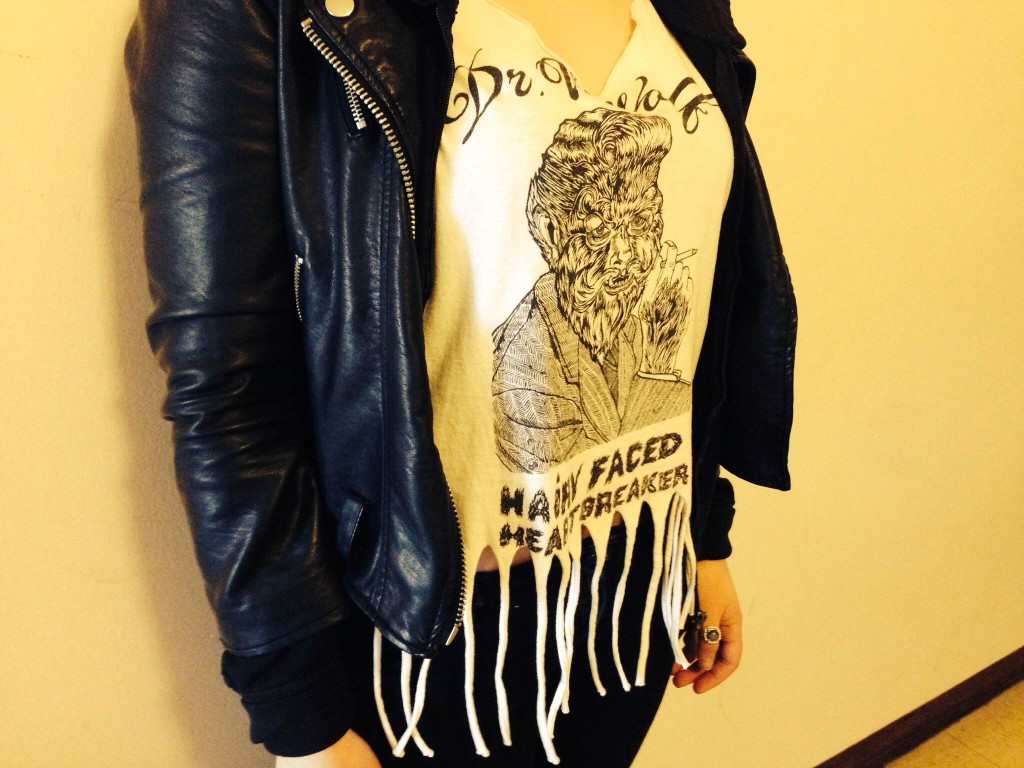 Fashion on Campus: Meghan McColgan Shirt and leather jacket