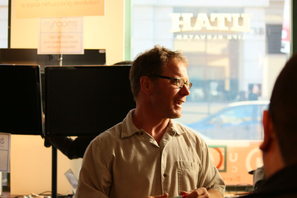 Creating an army of film makers Mark Davis represents SLCC at The Hub at Sundance