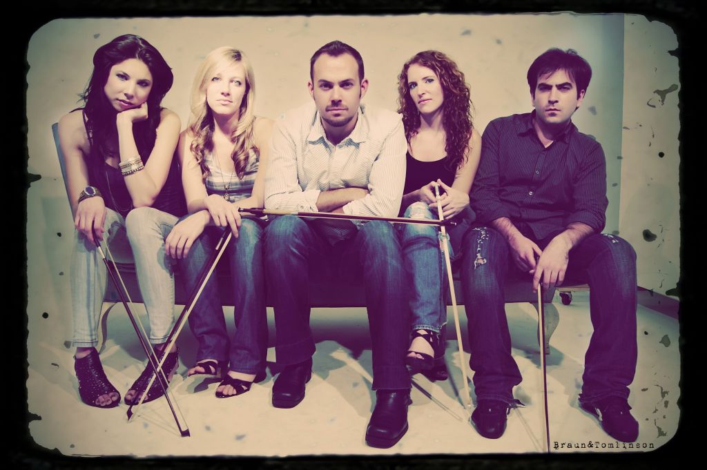 String quintet Sybarite5 in concert at SLCC Sybarite 5 band members - (L to R)Sarah Whitney, Laura Metcalf, Louis Levitt, Angela Pickett, and Sami Merdinian.