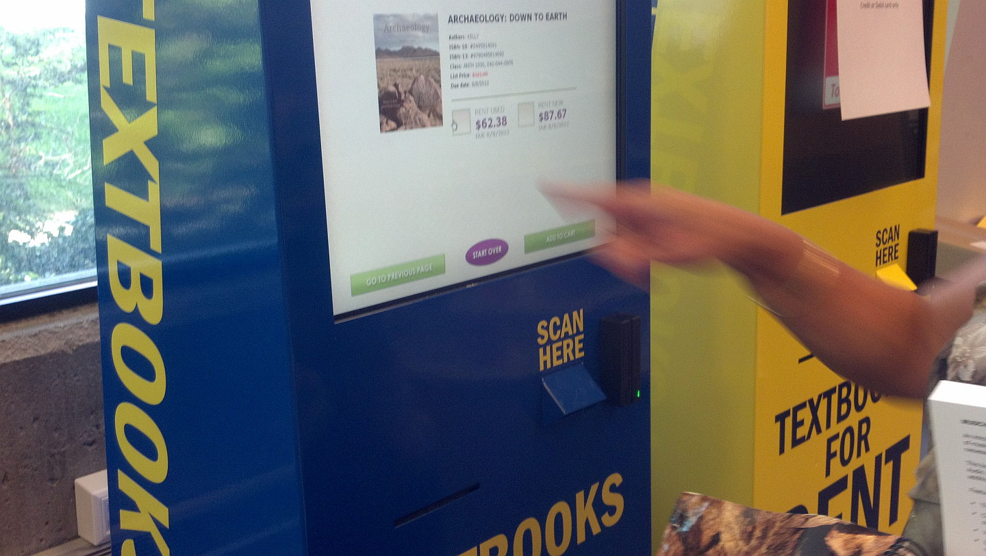 Renting gives new text books a run for the money Results of bar code scan