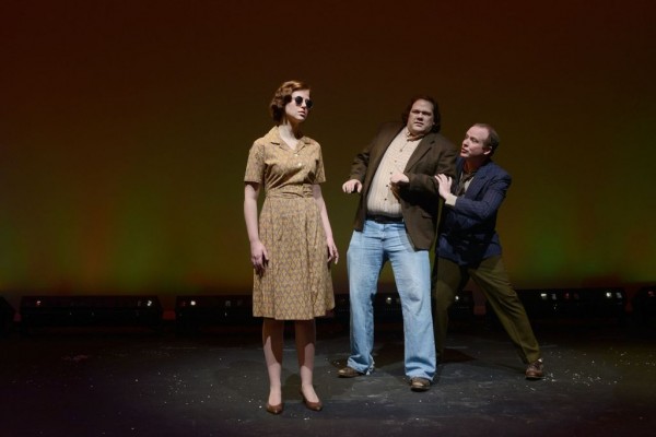 Stephanie Purcell, Dave Hanson and Jonathan McBride act in 'Voice on the Prairie'