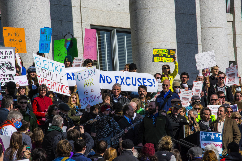 The importance of protesting peacefully Music at clean air rally