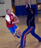 Handball match in SLCC gym