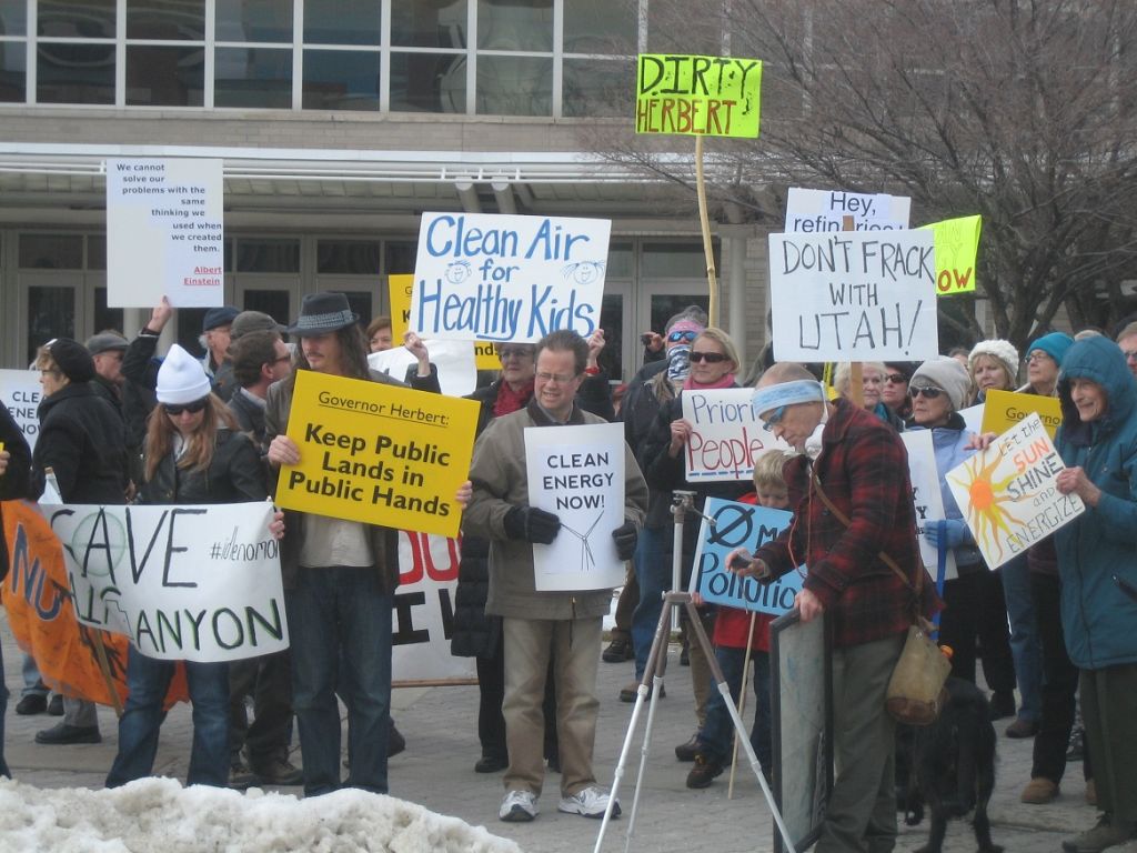 Clean Air Now! Rally held for a cleaner, greener Utah Nearly 200 people gathered for the Clean Air Now! Rally outside of the Salt Palace on Jan. 10.