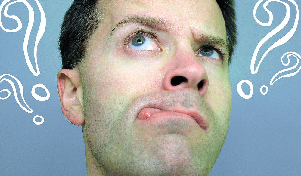 Degree or certificate? Students have a choice Man surrounded by questions