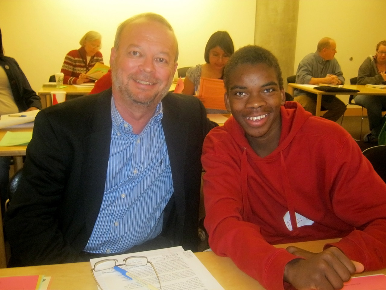 Mentors needed to help Salt Lake Teens Write Michael Limon (left) and Abdikadir Eftin