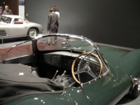 Steve McQueen's Jag (foreground) and Ingrid Bergman's Ferrari