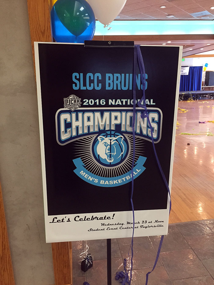 SLCC celebrates impressive championship run Championship banner