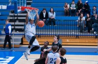 First half offensive onslaught sets up Bruins win over Colorado Northwestern NJCAA mens basketball game, Salt Lake Community College vs Colorado Northern Community College with Freshman Guard, Gary Payton II (#1).