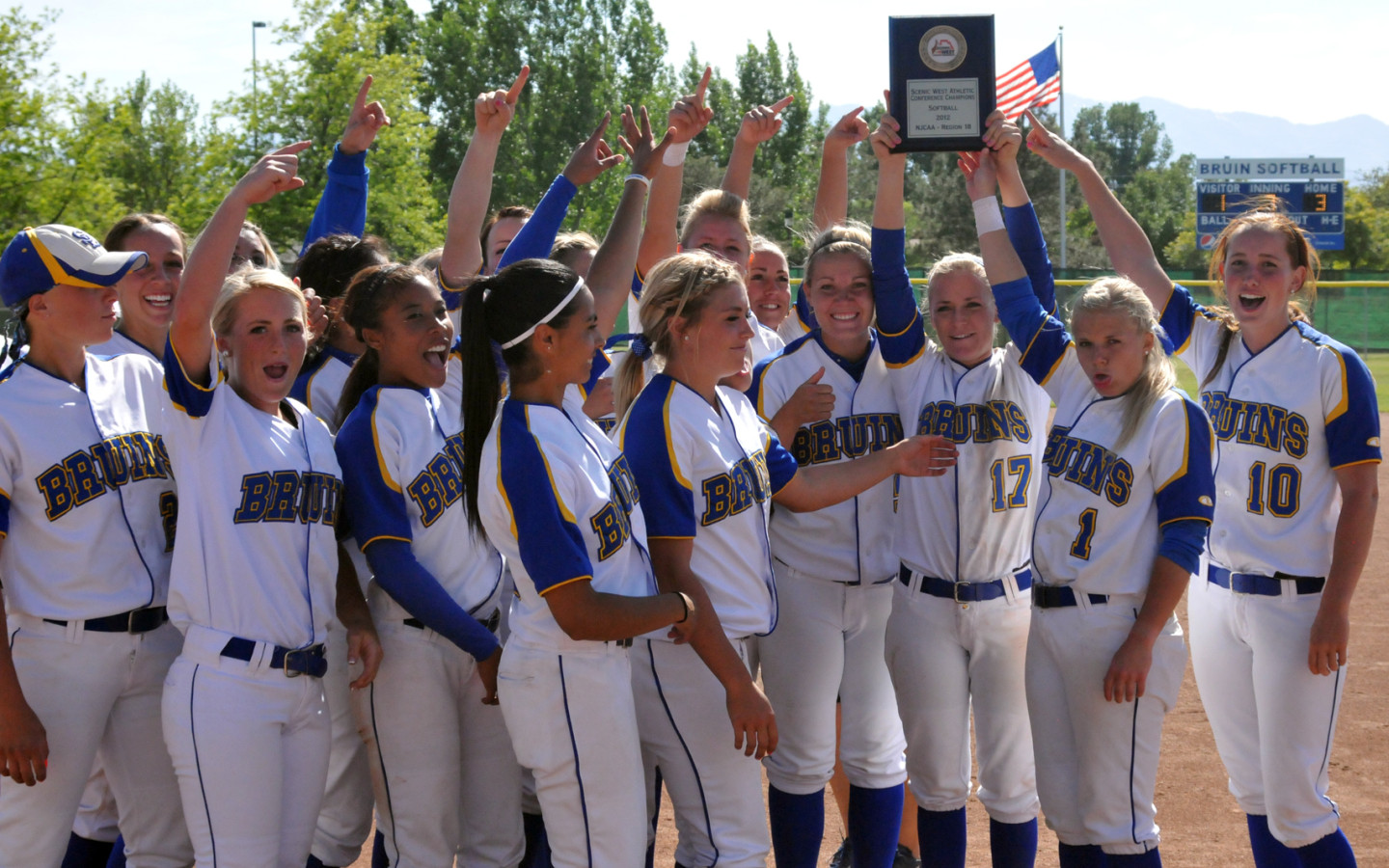 Bruins softball places 2nd in national tourament for second consecutive year SLCC softball celebrates Region 18 title
