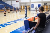 Trainer gets Bruin athletes ready for game day Melanie Nesbit watches volleyball practice