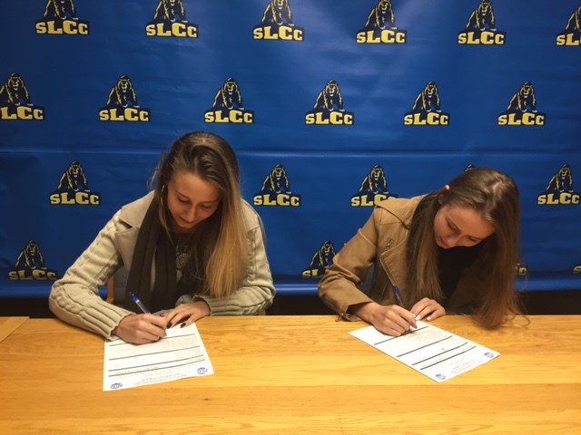 SLCC volleyball adds Brazilian sisters to roster Tem and Tye Fuchs sign letters of intent