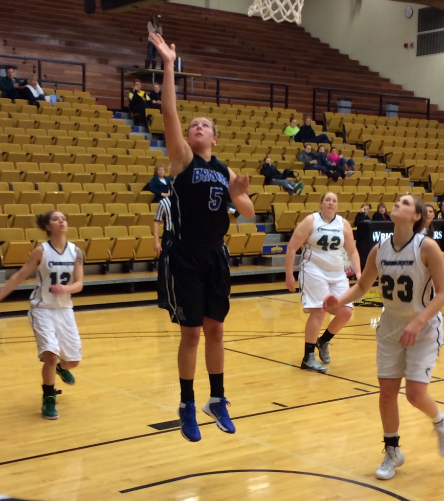 Women’s basketball: Bruins calm the Chemeketa Storm Britney Johnson scores layup against CCC